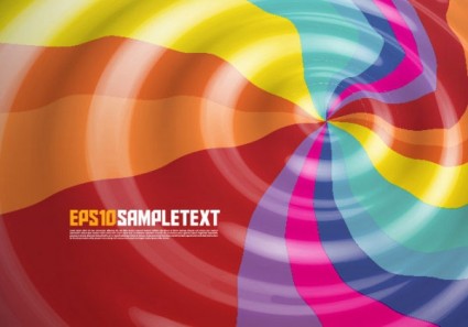 Colored wavy with round background shiny vector 01 Colored wavy with round background shiny vector 01