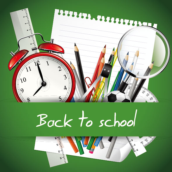 School design elements background vector 03