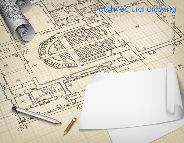 architectural drawings design elements vector 04