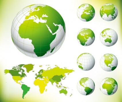 world map vector green earth 