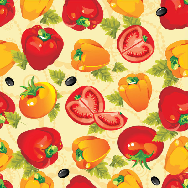 Various cartoon vegetable elements vector 05
