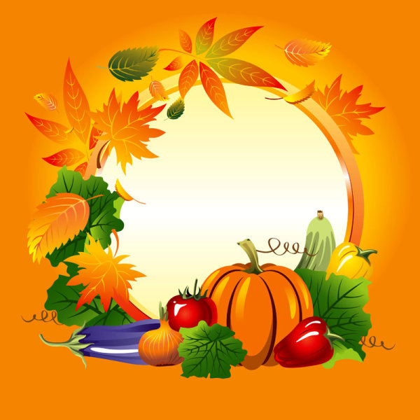 Set of vegetable background vector 02