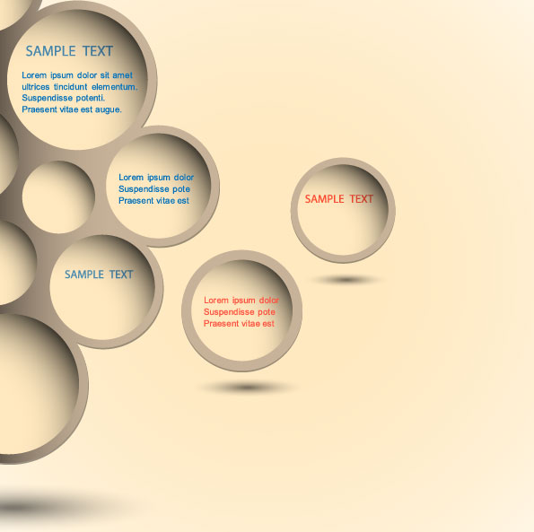 Set of Trendy web design bubble vector 02