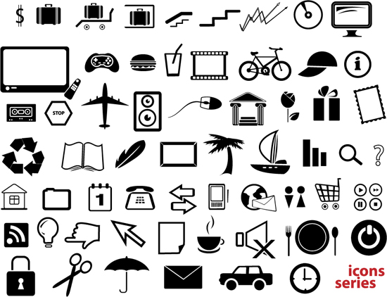 Simple icons vector