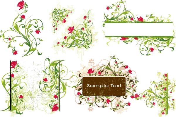 superior Flower background vector graphic