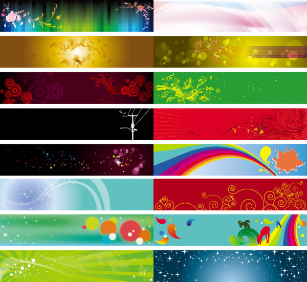 wire rod stars rainbows popular lines leaves flowers fashion dream banners background 