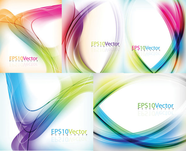 Abstract colored line background vector graphic