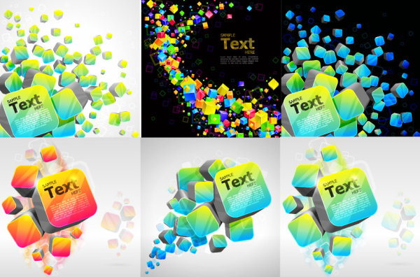 Abstract colored cube