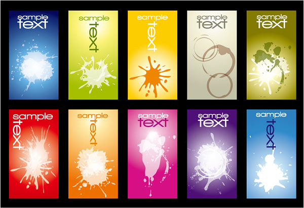 Common ink dot card vector material