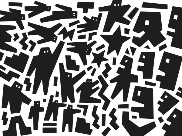 Abstract cartoon characters vector 01