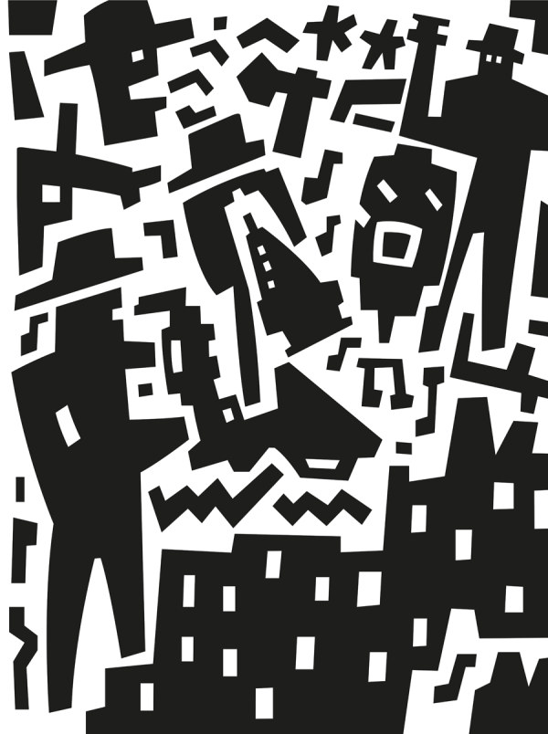 Abstract cartoon characters vector 05
