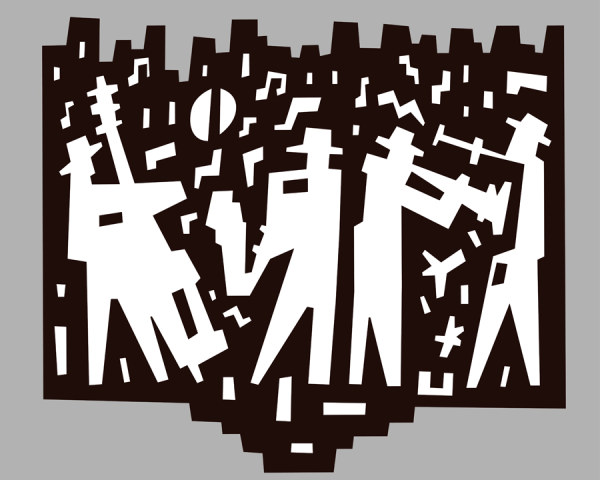 Abstract cartoon characters vector 08