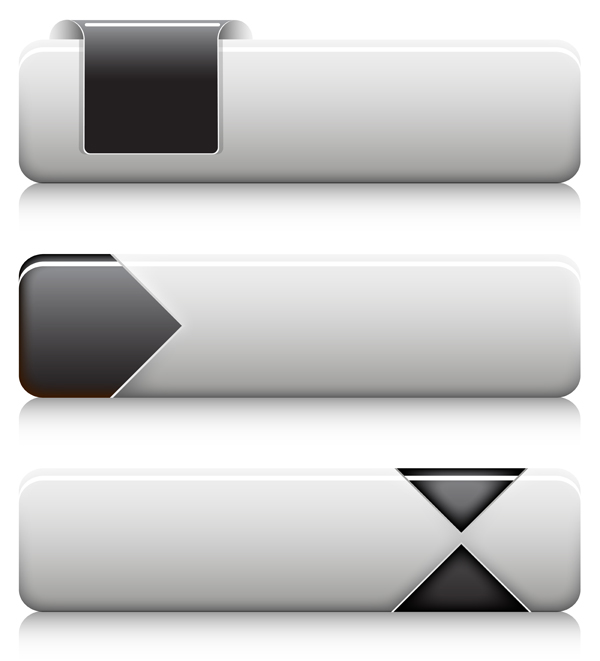 Vectors buttons button black and white black 