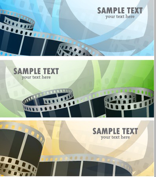 Bright Stylish banners design vector set 03