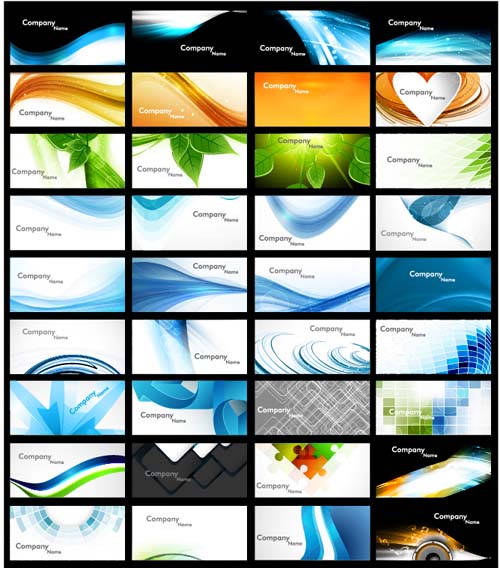 Set of Fashion Business cards design vector 01