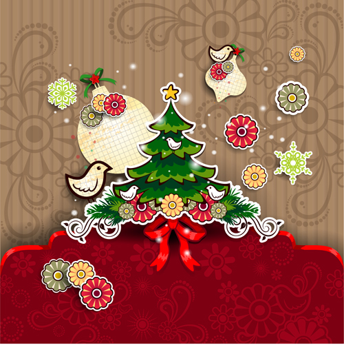 Christmas cute greeting cards design vector 05