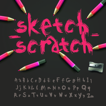 Colored alphabet design vector 02