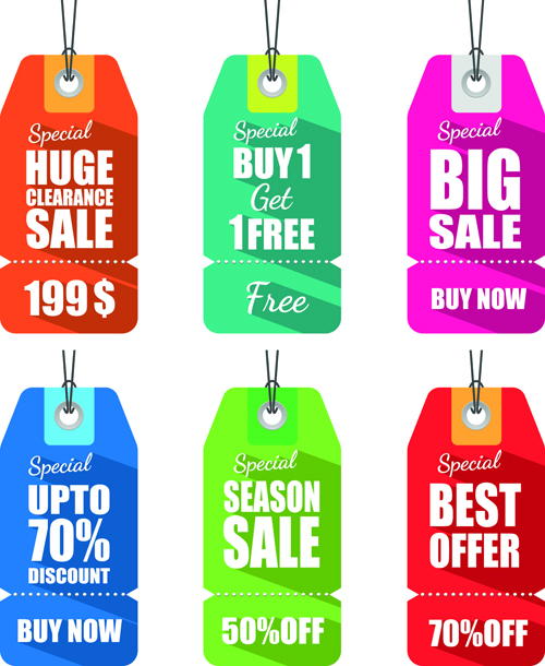 tag price discount colored 