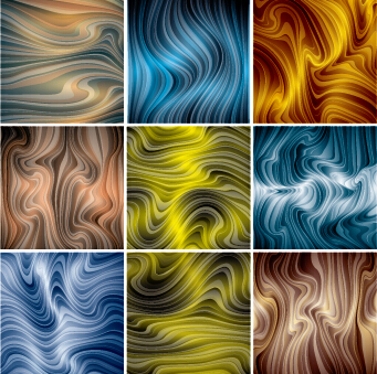 Colored dynamic abstract art vector 02