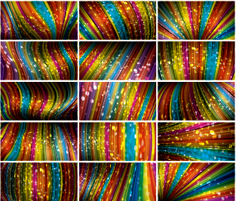 Colored dynamic abstract art vector 06