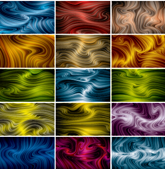 Colored dynamic abstract art vector 08