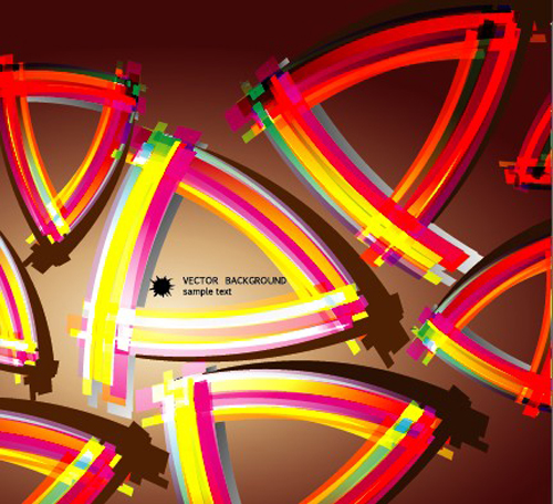 Elements of Colorful abstract objects vector background set 03