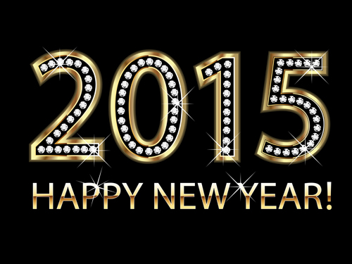 new year gold diamond background 2015 