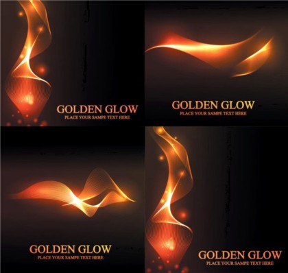 Dream golden dynamic background vector Dream golden dynamic background vector