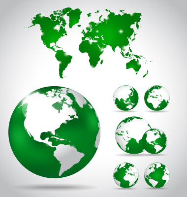 Earth and world map vector design 06