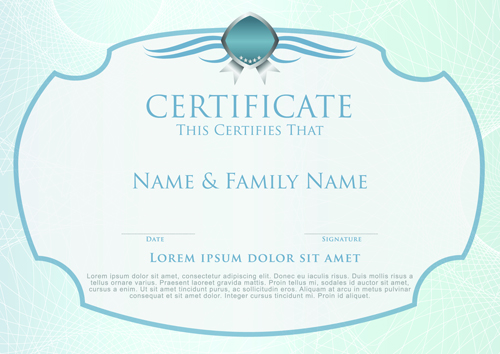 Elegant certificate template vector design 05