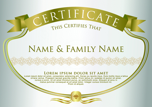 Elegant certificate template vector design 09