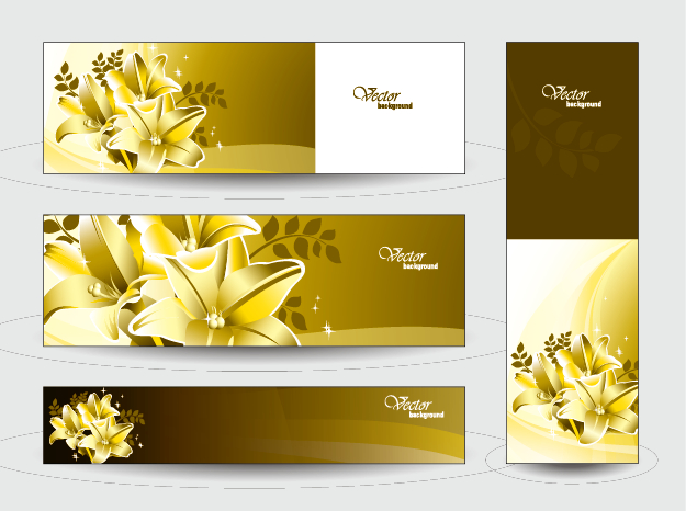 Elegant web banner design vector 01