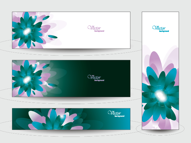 Elegant web banner design vector 02