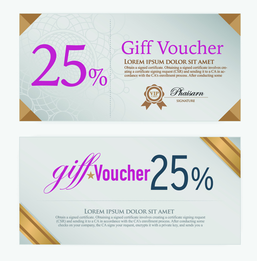Excellent voucher template vector design 02