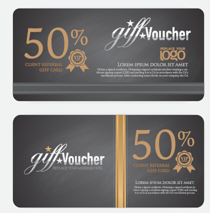 Excellent voucher template vector design 04