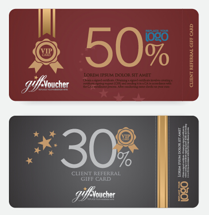 Excellent voucher template vector design 05