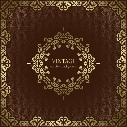 Floral Vintage background vector 04