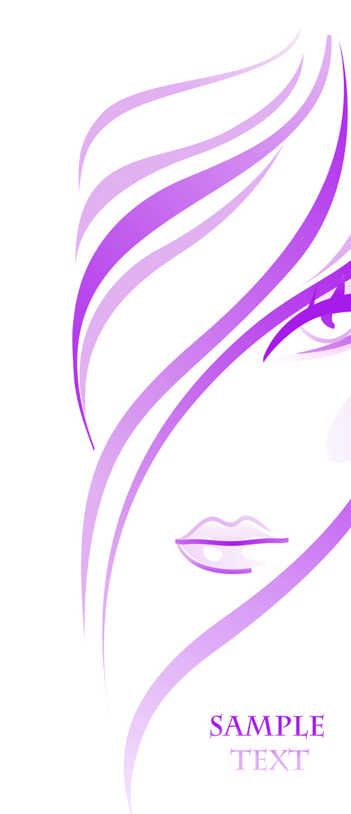 Hairdresser and  beauty salon theme vector background 06