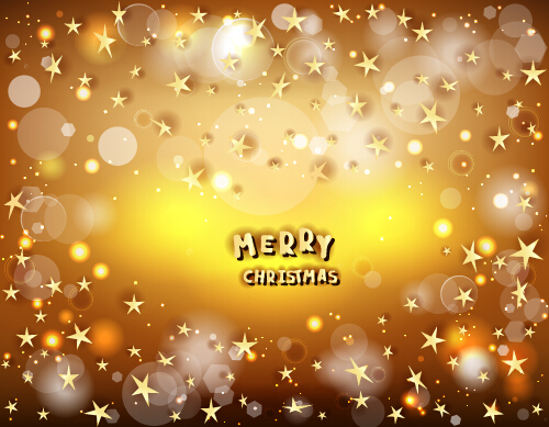 Halation merry christmas stars vector background