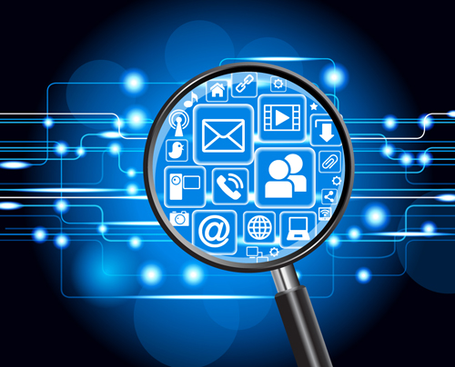 Elements of Internet concept background design vector 01