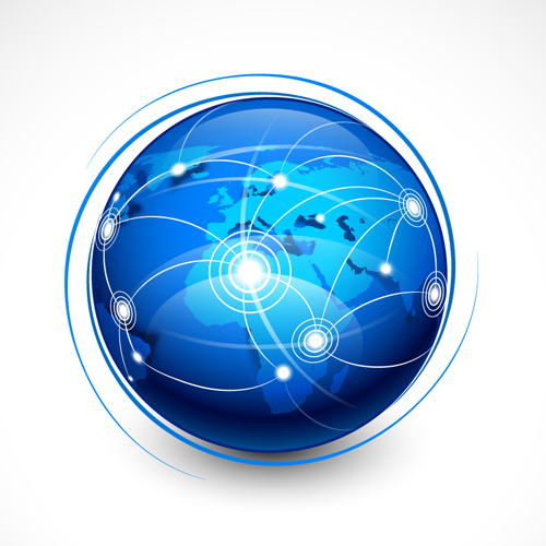 Elements of Internet concept background design vector 04