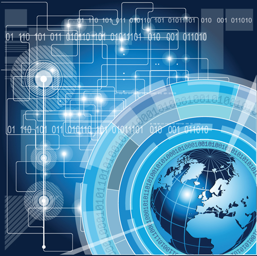 Elements of Internet concept background design vector 05
