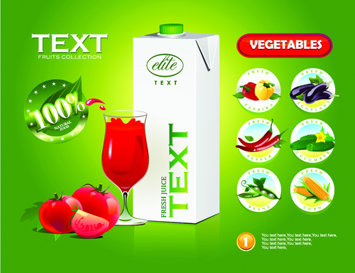 Juice advertisement publicize poster creative vector 03