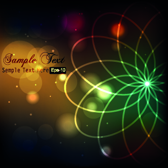 Abstract Neon background vector 03