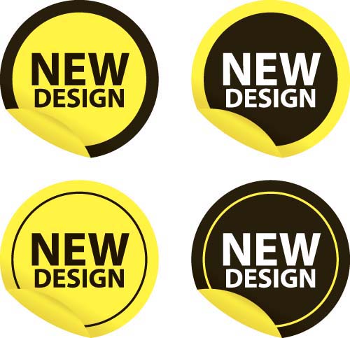 New design stickers vectors 03 New design stickers vectors 03