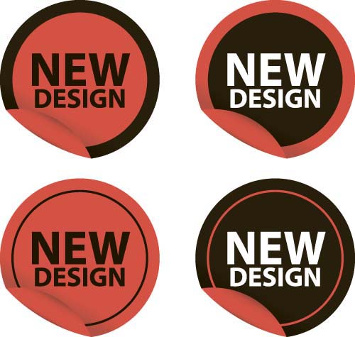 New design stickers vectors 04 New design stickers vectors 04