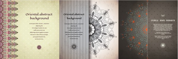 Oriental abstract background vector material