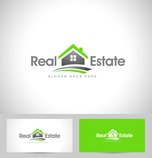 Original design logos with business cards vector 02