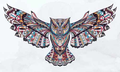 pattern owl ethnic 