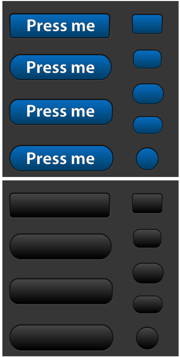 Push Buttons Vectors